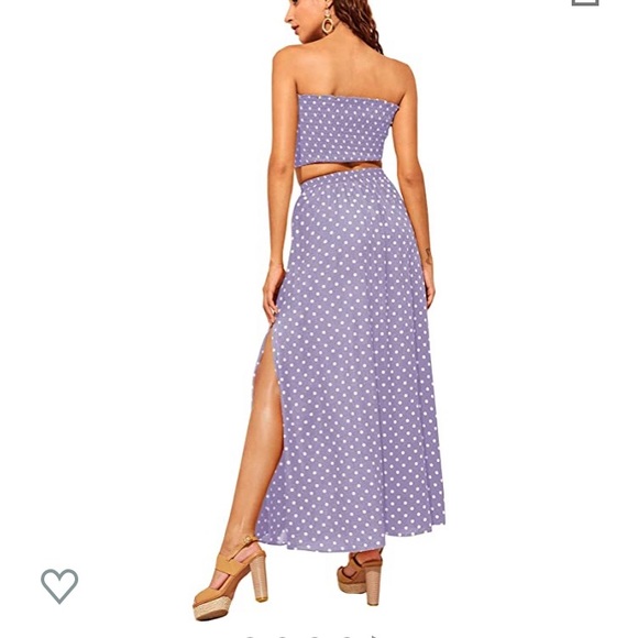 Matching set maxi skirt tube top crop top - Picture 2 of 5